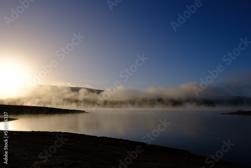 sunrise over the lake