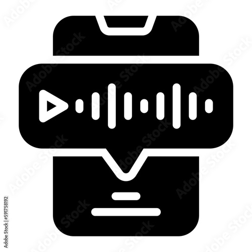 voice message glyph icon