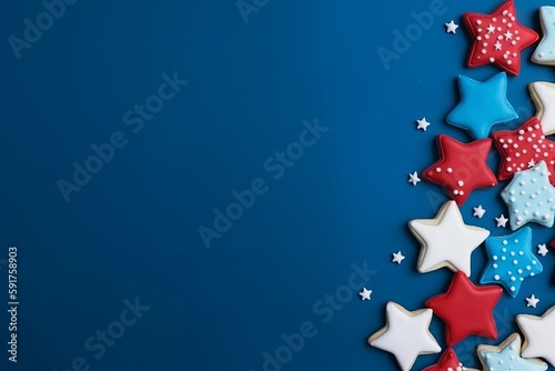 American Independence Day Background. Generative AI