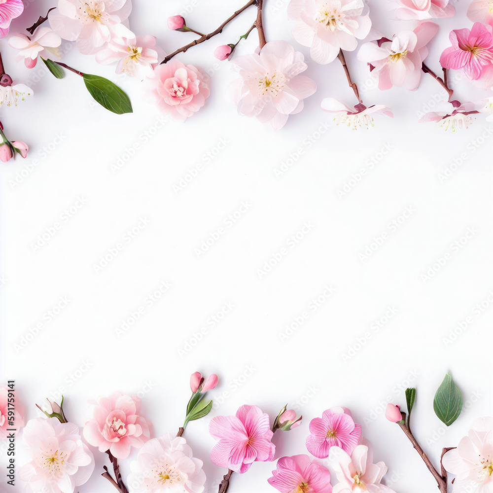 Spring sakura cherry blossom, Easter, Birthday, Mother's Day, generative ai Spring sakura cherry blossom, Easter, Birthday, Mother's Day, generative ai