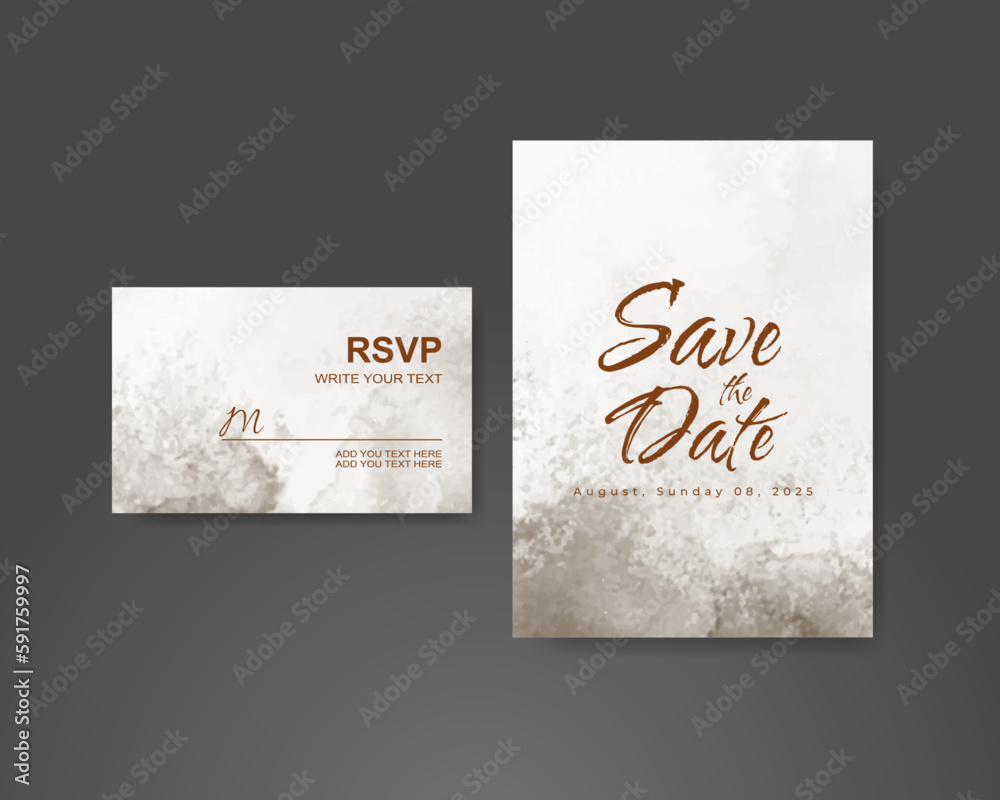 Wedding invitation with abstract watercolor background Wedding invitation with abstract watercolor background