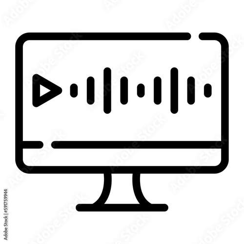 voice message line icon