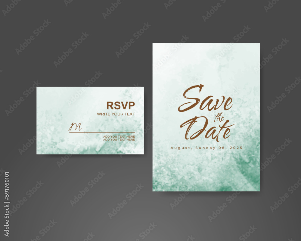 Wedding invitation with abstract watercolor background Wedding invitation with abstract watercolor background