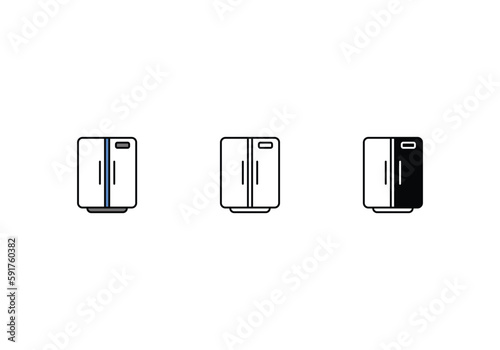 Fridge icon vector stock.