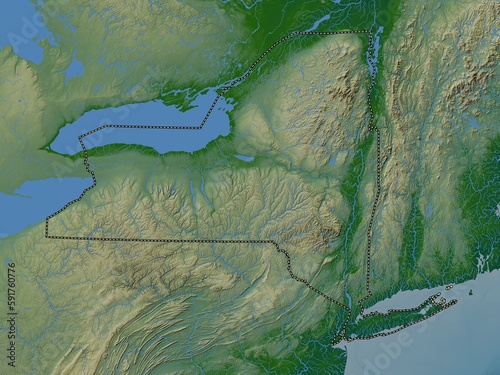 New York, United States of America. Physical. No legend