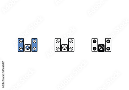 Audio System icon vector stock.