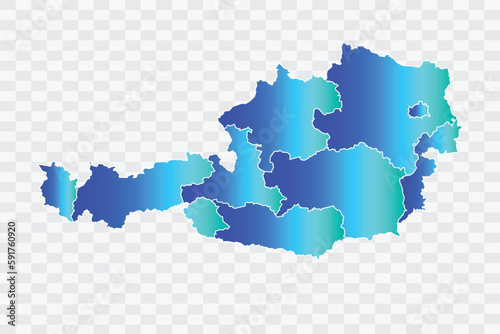 Austria Map teal blue Color Background quality files png