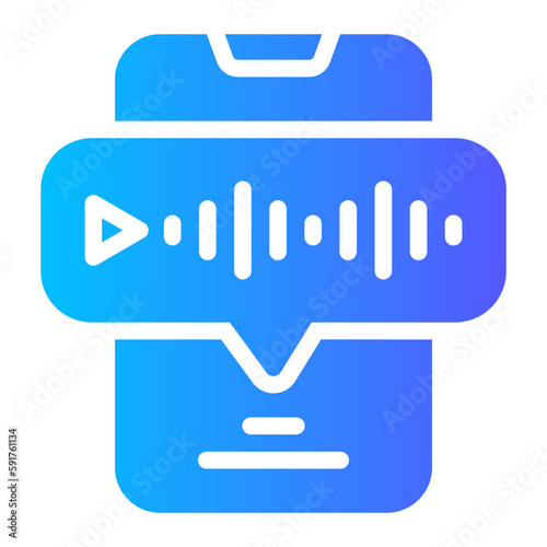 voice message gradient icon