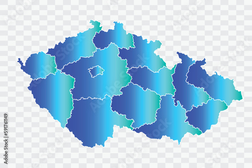 Czech Republic Map teal blue Color Background quality files png