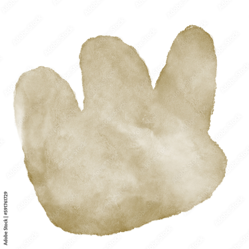 Ochre Brown Watercolour Shapes
