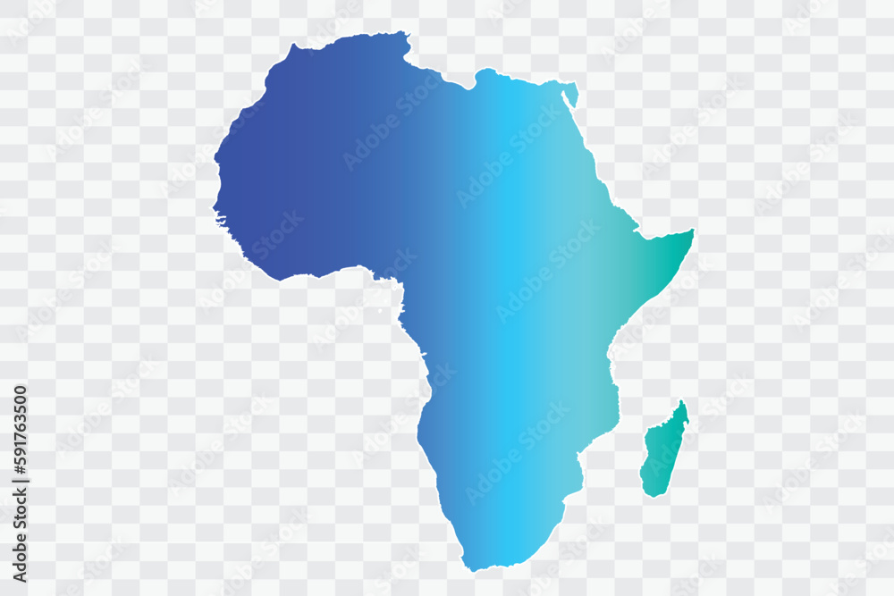 Africa Map teal blue Color Background quality files png