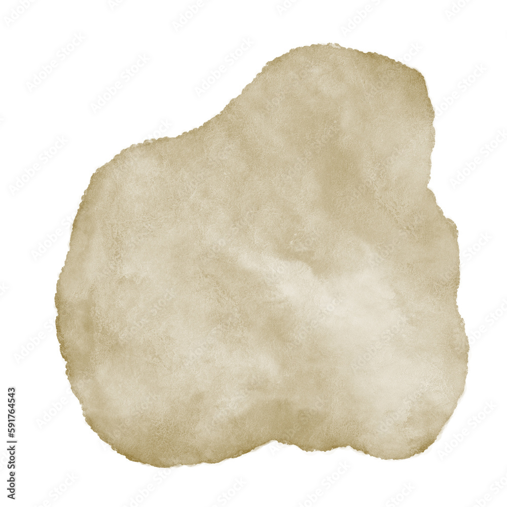Ochre Brown Watercolour Shapes