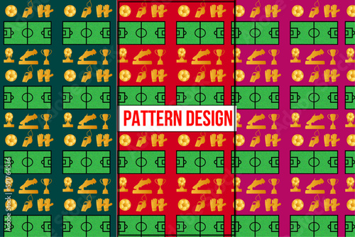 Schilderij op canvas Sports pattern design template for your textile fabric business