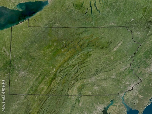 Pennsylvania, United States of America. Low-res satellite. No legend photo