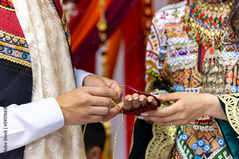 Afghani pre wedding henna heena night ceremony rituals hands close up