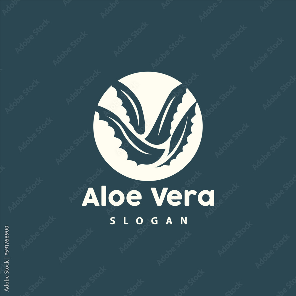 Aloe Vera Logo, Herbal Plant Vector, Illustration Symbol Icon Simple Design Aloe Vera Logo, Herbal Plant Vector, Illustration Symbol Icon Simple Design