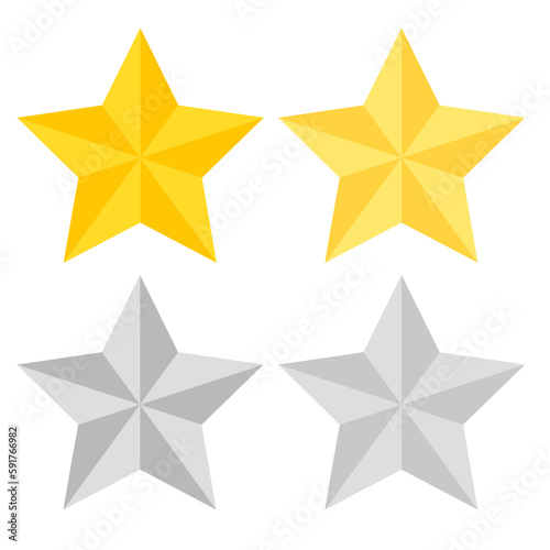 Stars gold and silver