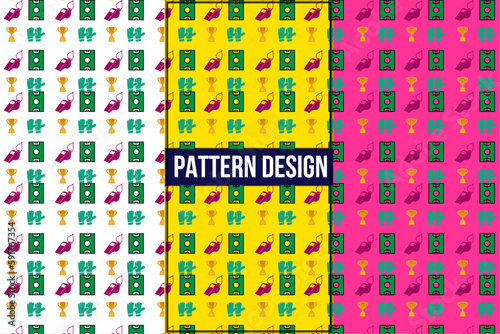 Schilderij op canvas Sports pattern design template for your textile fabric business