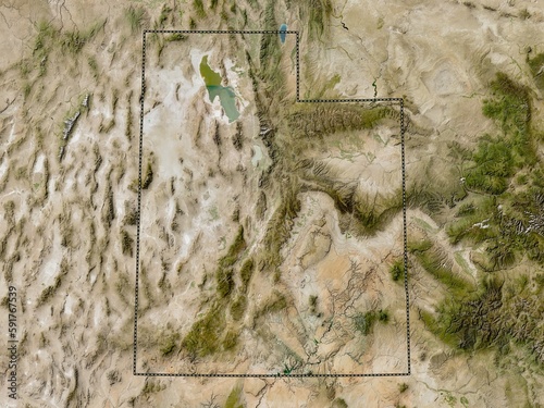Utah, United States of America. Low-res satellite. No legend