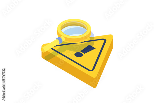 Identification of problems, risk analysis, ways to overcome or resolve problems concept. Vector illustration.