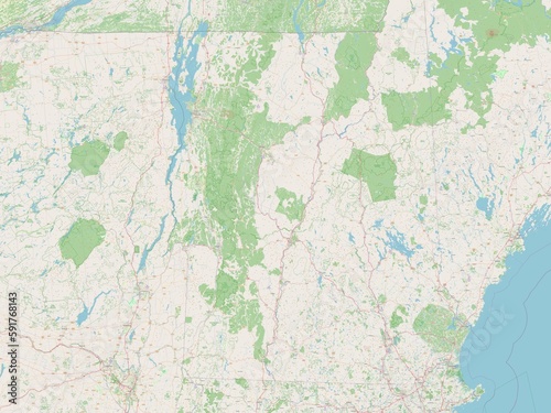 Vermont, United States of America. OSM. No legend