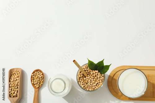 Soy milk and soy, composition for healthy food concept