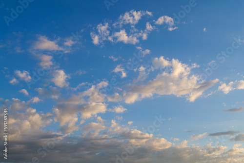 Sunrise sky with clouds, background