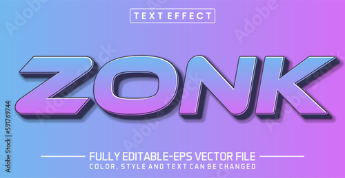 Zonk text editable style effect photo