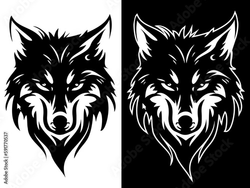 Wolf logo vector illustration