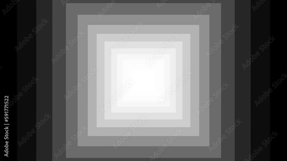 looping animation of an endless corridor of squares. 2d motion