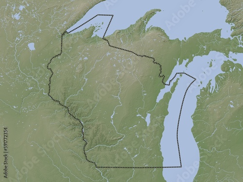 Wisconsin, United States of America. Wiki. No legend photo