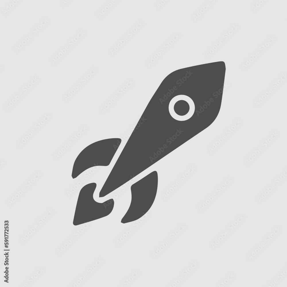 Rocket vector icon eps 10. Simple isolated space ship pictogram. Rocket vector icon eps 10. Simple isolated space ship pictogram.
