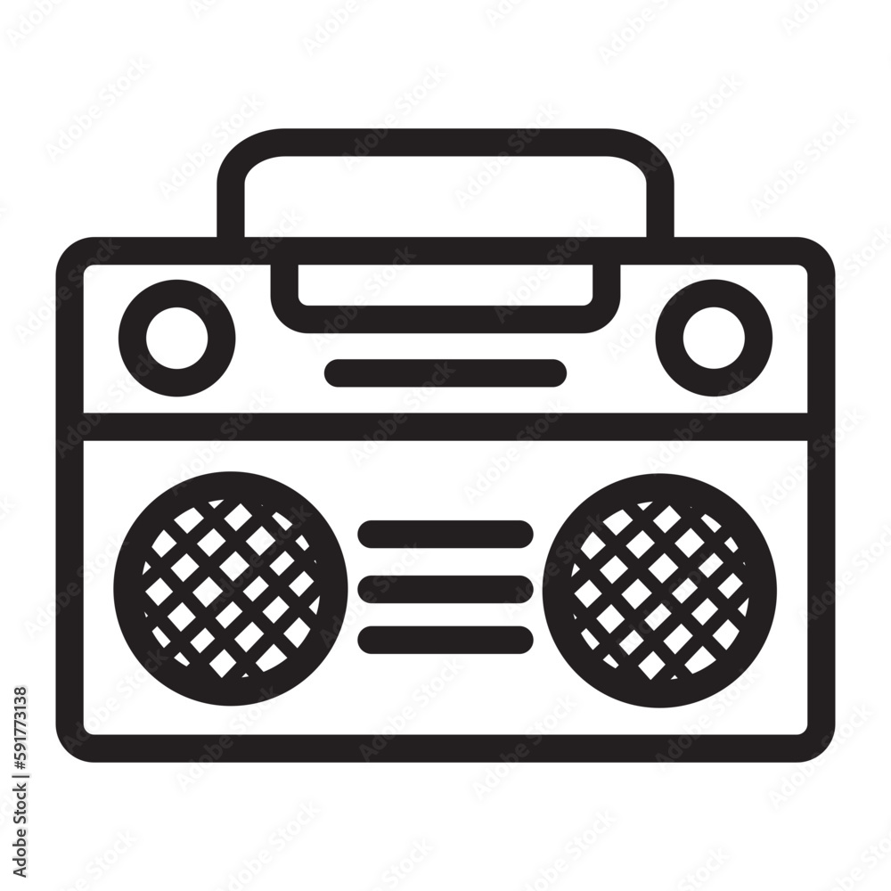 Obraz premium radio line icon