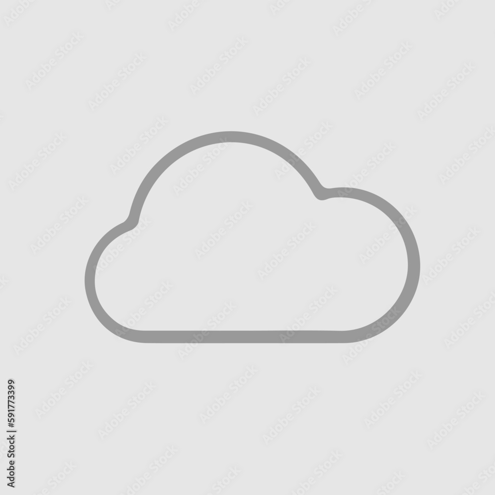 Cloud vector icon eps 10. Simple isolated pictogram outline. Cloud vector icon eps 10. Simple isolated pictogram outline.