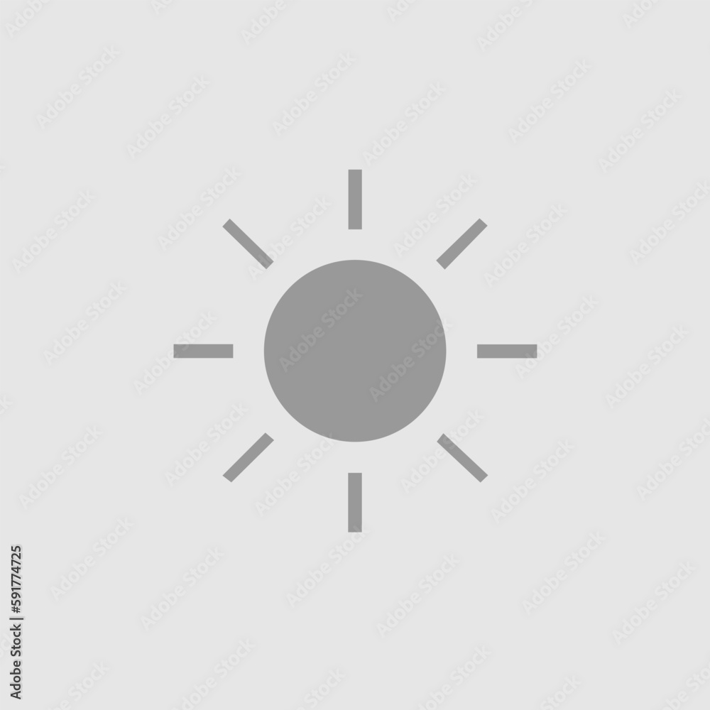 Sun vector icon eps 10. Simple isolated pictogram. Sun vector icon eps 10. Simple isolated pictogram.