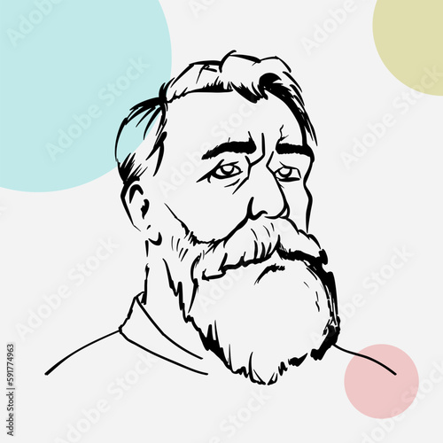Portrait of Georgian poet and writer Galaktion Tabidze