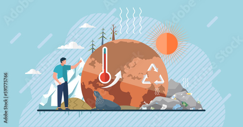 Ecological problem. Planet Earth is full of rubbish. Save the planet. Earth Day. Restoration of ecology of the planet. Toxic waste. Emissions from factories. Changing of the climate. Waste pollution