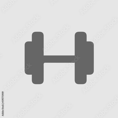 Dumbbell vector icon. Simple isolated symbol logo.