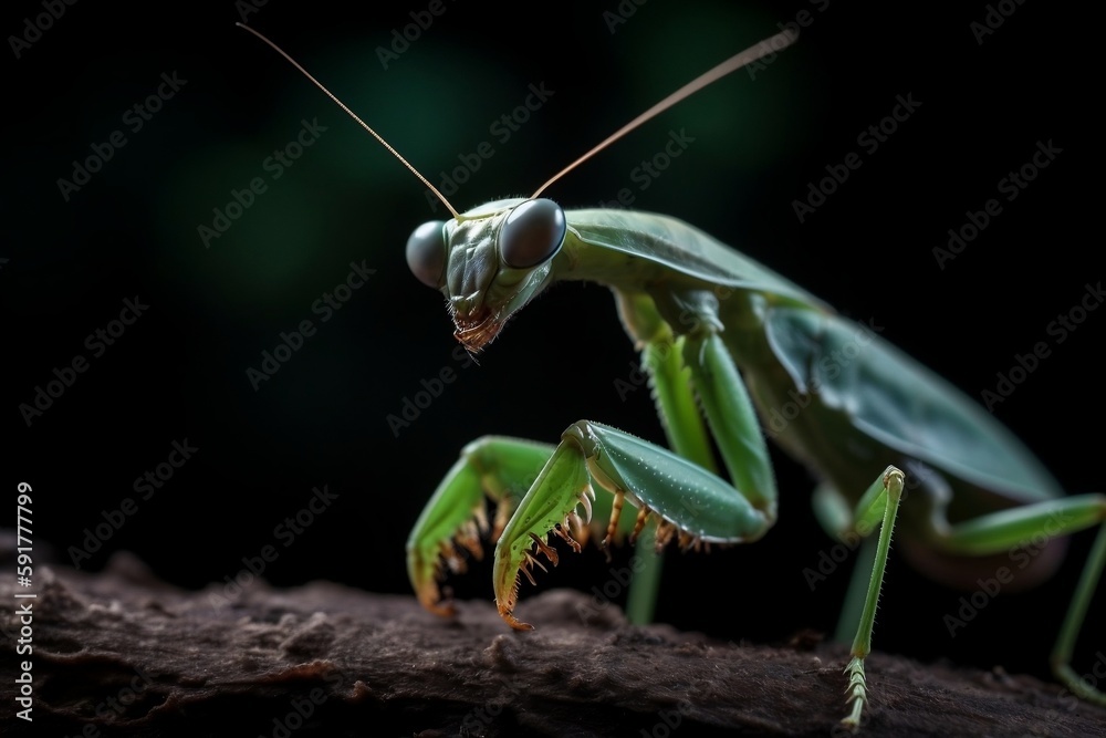 green praying mantis