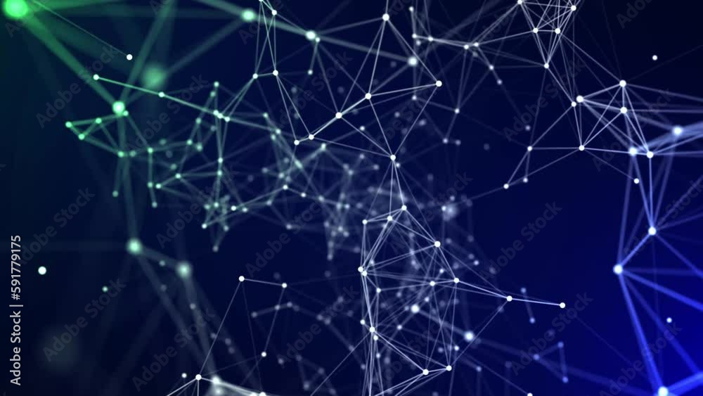 Digital Network Connection With Dots And Lines Animation. Data Visualization. Global Communication. Futuristic Technology Background. 4K Digital Network Connection With Dots And Lines Animation. Data Visualization. Global Communication. Futuristic Technology Background. 4K