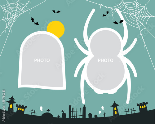 Cute daycare center photo tag illustration 
