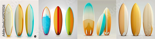 surf board. Colorful surfboards. © akiratrang