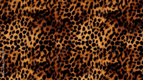 Leopard spots pattern background texture, dots, cheetah, animals, design, Generative AI photo