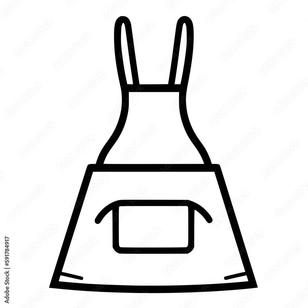 Apron vector illustration isolated on transparent background