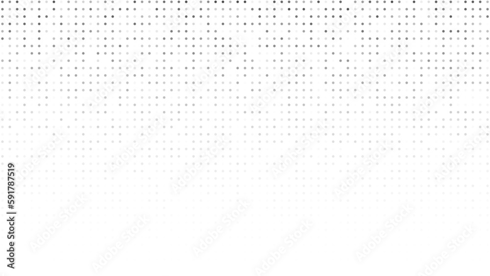 Monochrome halftone background with dots
