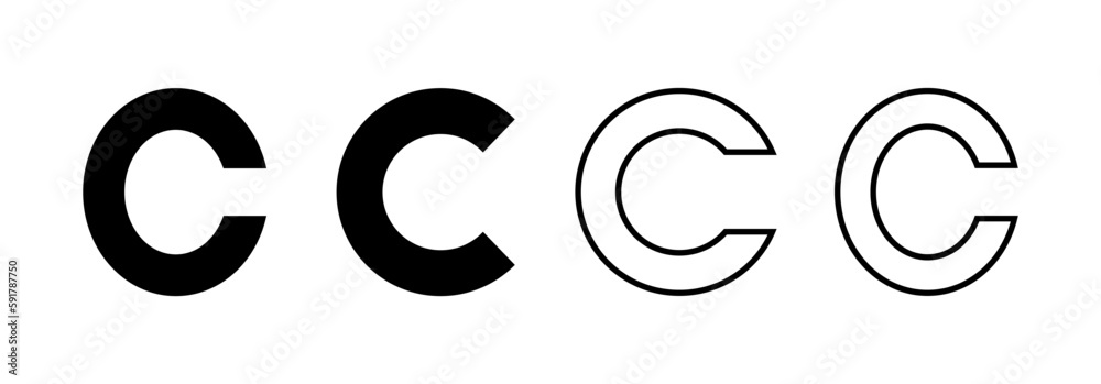 Copyright icon vector for web and mobile app. copyright sign and symbol Copyright icon vector for web and mobile app. copyright sign and symbol