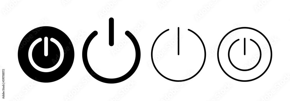 Power icon vector for web and mobile app. Power Switch sign and symbol. Electric power Power icon vector for web and mobile app. Power Switch sign and symbol. Electric power