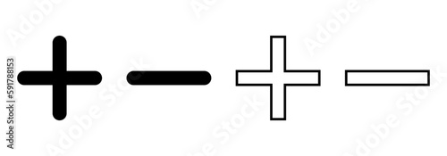 Plus and minus icon vector for web and mobile app. plus sign and symbol. add plus icon