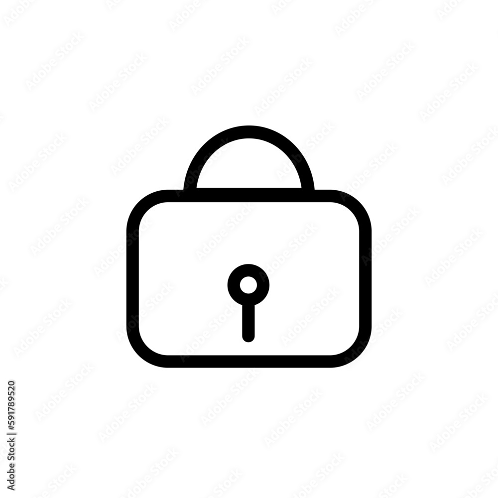 Sleek Black Padlock Icon for Secure Design Sleek Black Padlock Icon for Secure Design