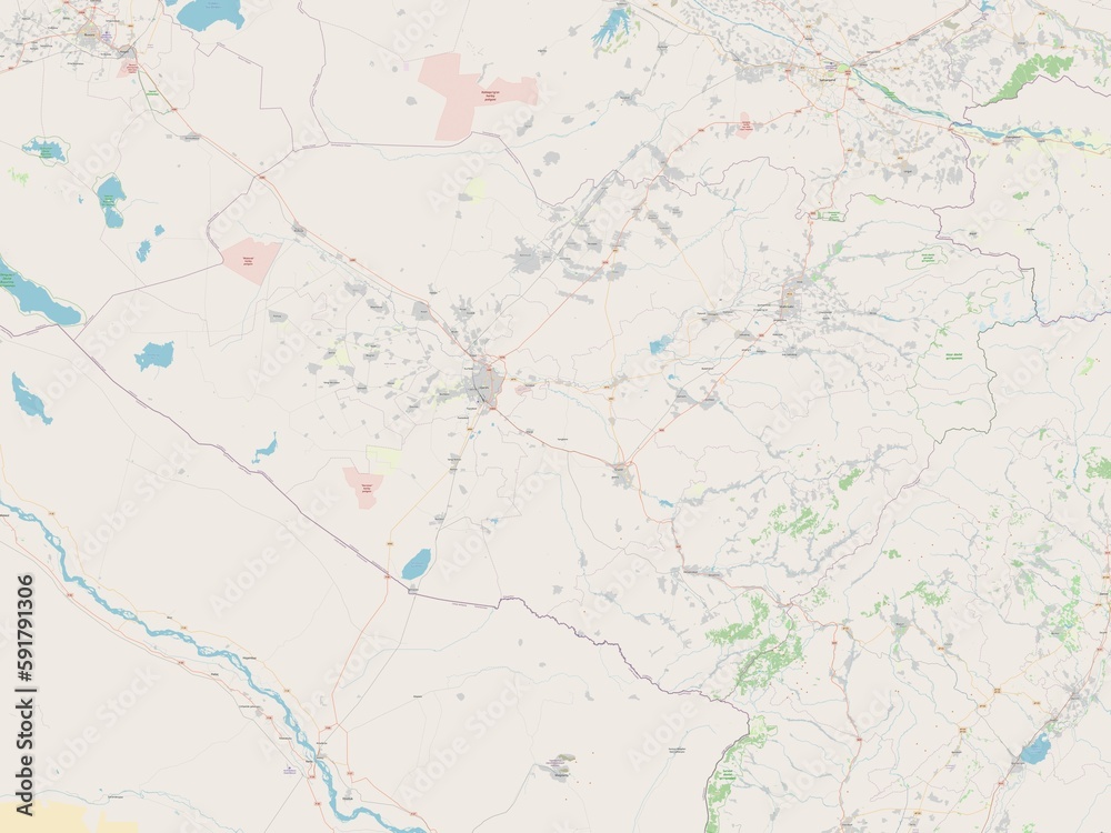 Fototapeta premium Kashkadarya, Uzbekistan. OSM. No legend